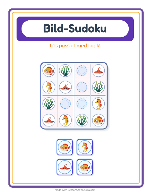 Bildsudoku – Havsliv