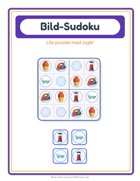 Bildsudoku – Runt huset