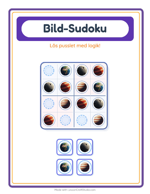 Bildsudoku – Rymden