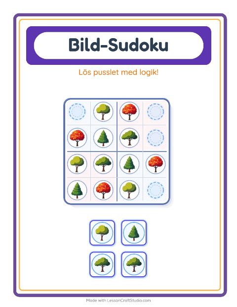 Bildsudoku – Träd