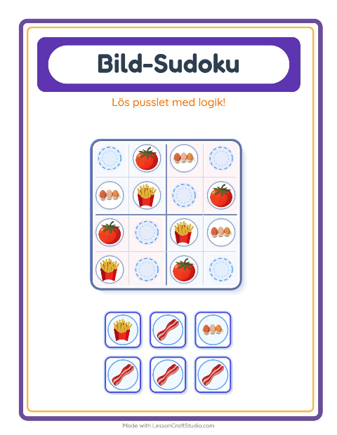 Bildsudoku medel – I snabbköpet
