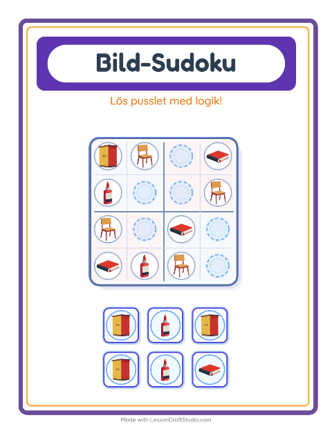 Bildsudoku medel – Klassrum