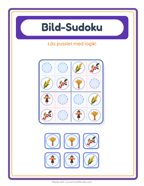 Bildsudoku medel – Thanksgiving