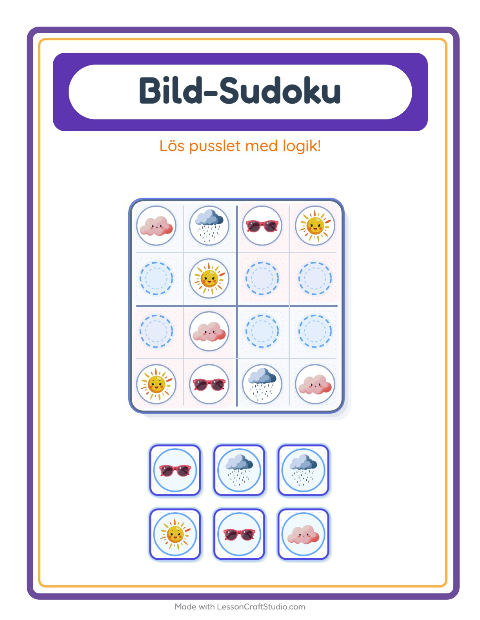 Bildsudoku medel – Väder