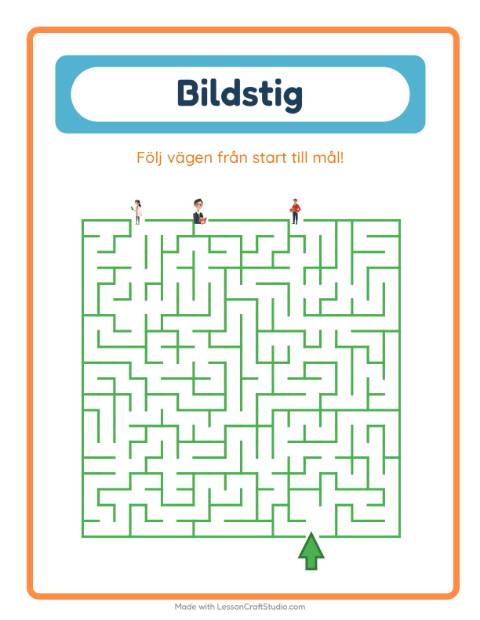 Förhandsvisning av Hitta rätt väg med yrken – arbetsblad för förskolan