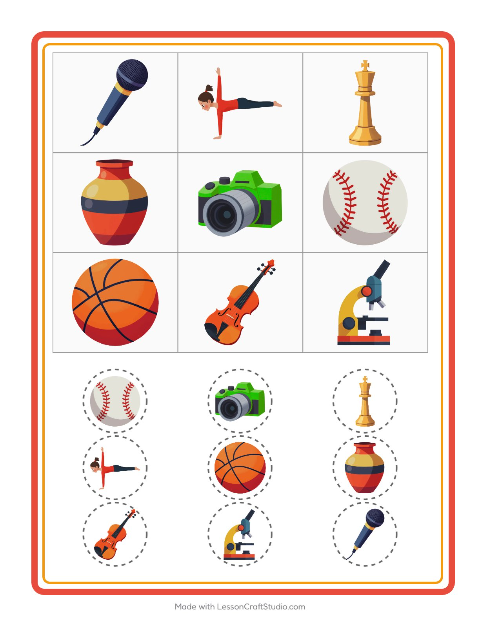 Bildbingo – Aktiviteter