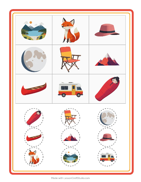 Bildbingo – Camping