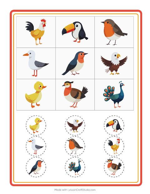 Bildbingo – Fåglar 2