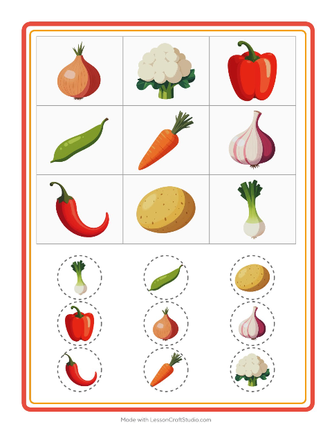 Bildbingo – Grönsaker
