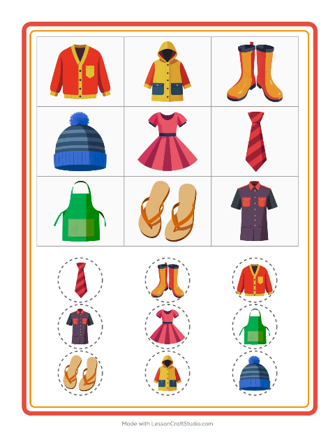 Bildbingo – Kläder