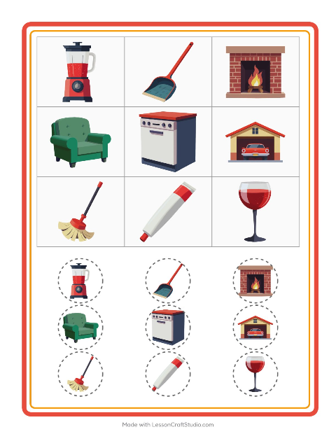 Bildbingo – Runt huset