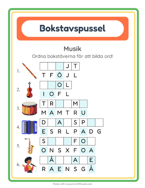 Ordpussel – Musik