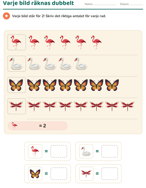 Förhandsvisning av Diagram-arbetsblad med Saker som flyger för Årskurs 2