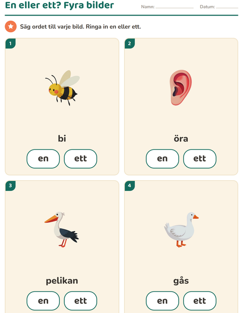Förhandsvisning av En eller ett-arbetsblad med Saker som flyger för Förskoleklass