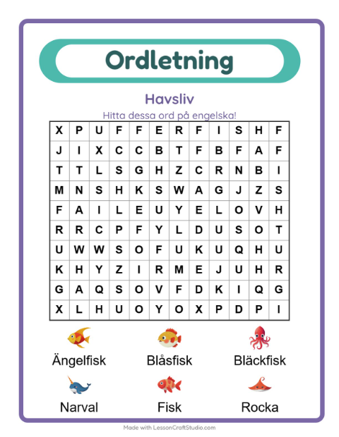 Engelskt ordsök – Havsliv
