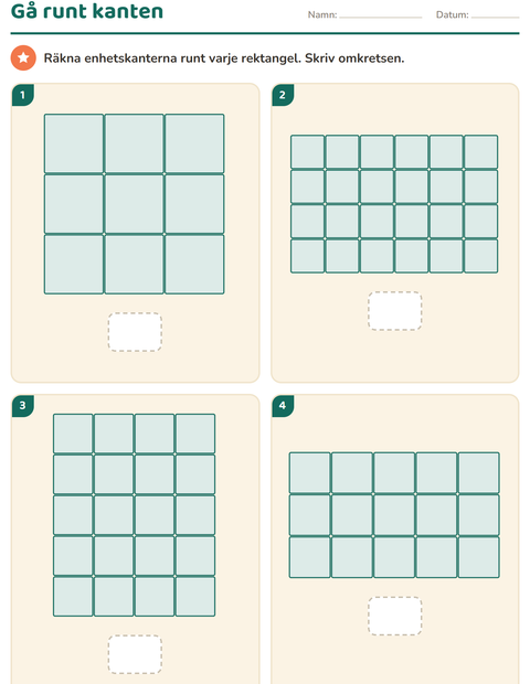 Förhandsvisning av Geometri-arbetsblad för Årskurs 3