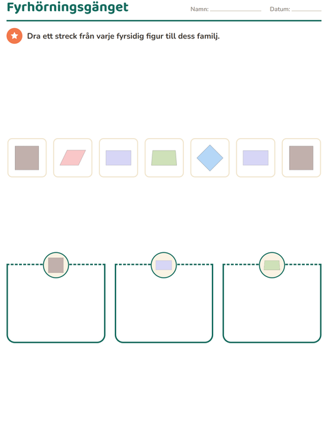 Geometri i åk 3 – fyrhörningar, räta vinklar, omkrets och area — 4