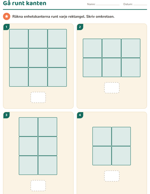Förhandsvisning av Geometri-arbetsblad för Årskurs 3