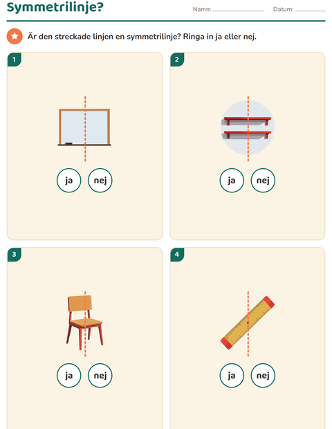 Förhandsvisning av Geometri-arbetsblad med Klassrum för Årskurs 2