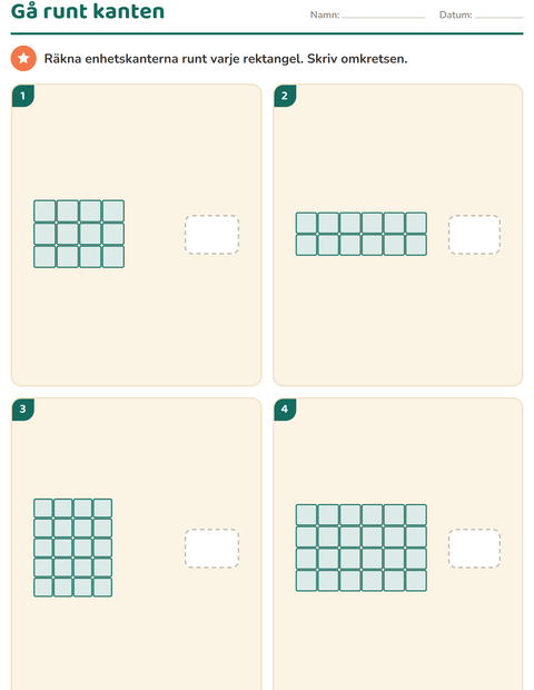Förhandsvisning av Geometri-arbetsblad för Årskurs 3