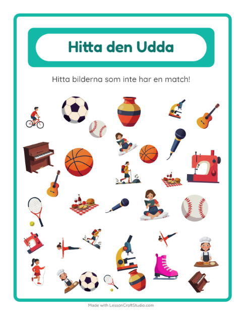 Hitta det udda – Aktiviteter