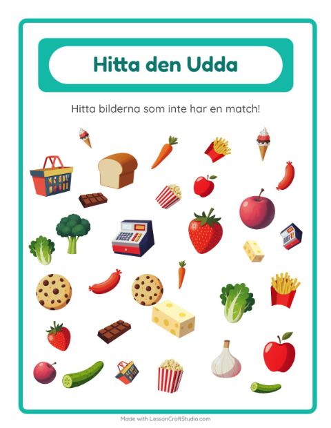 Hitta det udda – I snabbköpet