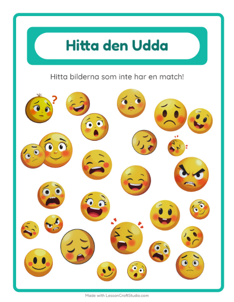 Hitta det udda – Känslor