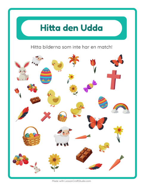 Hitta det udda – Påsk