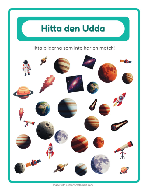 Hitta det udda – Rymden