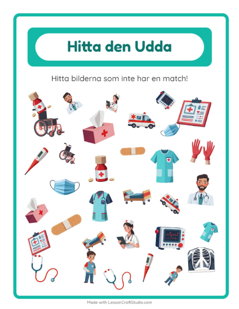 Hitta det udda – Sjukhus