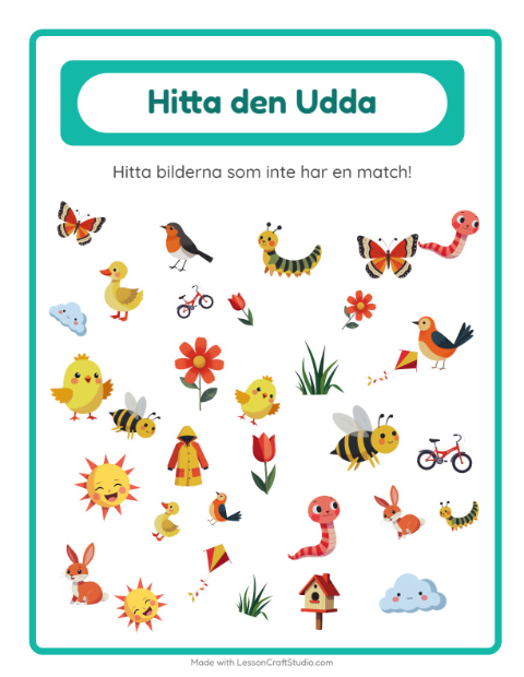Hitta det udda – Vår