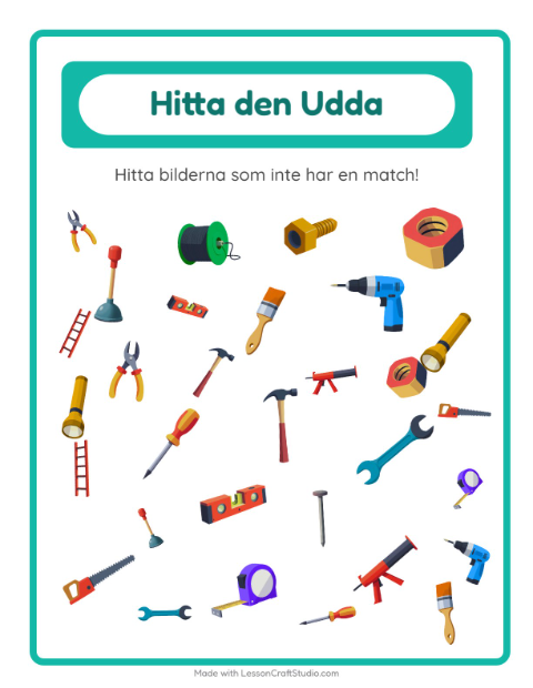 Hitta det udda – Verktyg