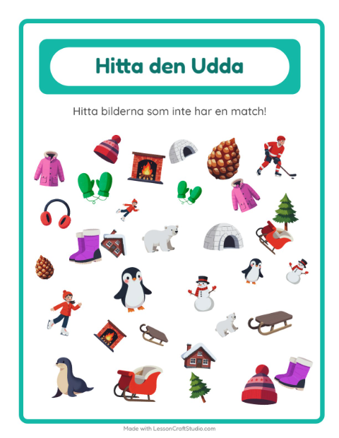 Hitta det udda – Vinter