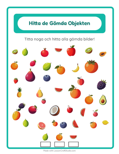 Hitta föremål – Frukter