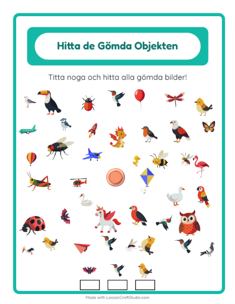 Hitta föremål – Saker som flyger