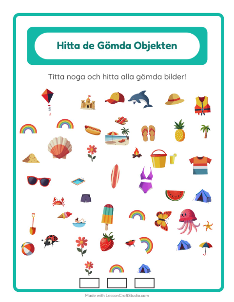 Hitta föremål – Sommar