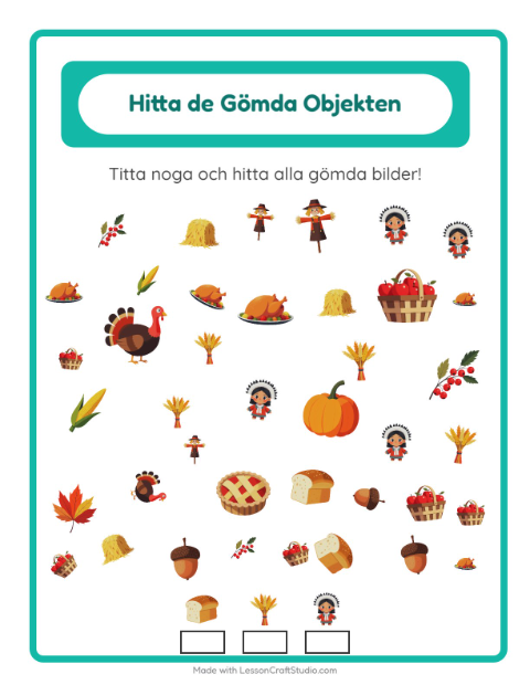 Hitta föremål – Thanksgiving