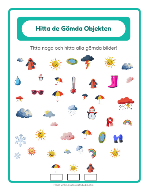 Hitta föremål – Väder