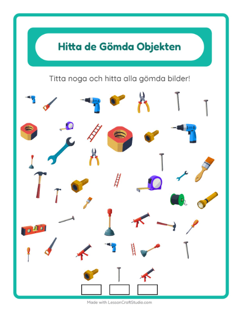 Hitta föremål – Verktyg