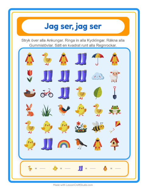 Hitta och räkna – Vår