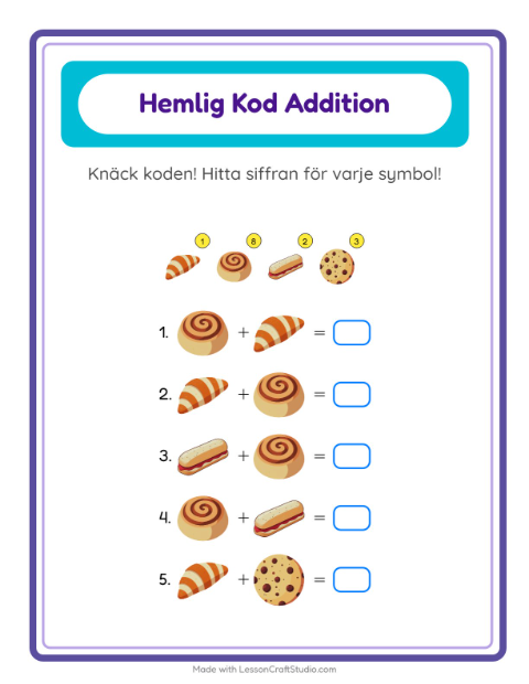 Räknekod – Bageri