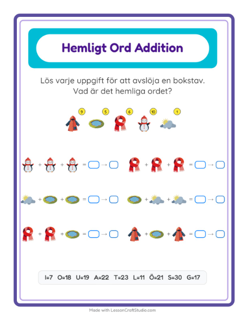 Räknekod hemligt ord – Väder