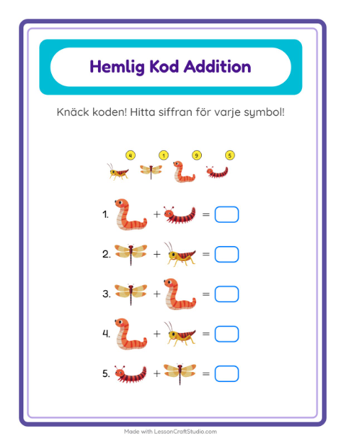 Räknekod – Insekter och kryp