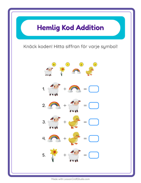 Räknekod – Påsk