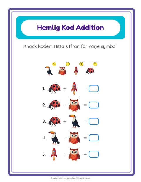 Räknekod – Saker som flyger