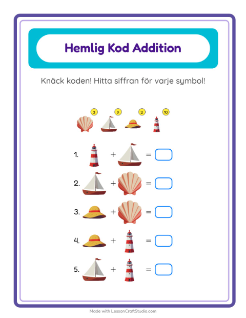 Räknekod – Strand