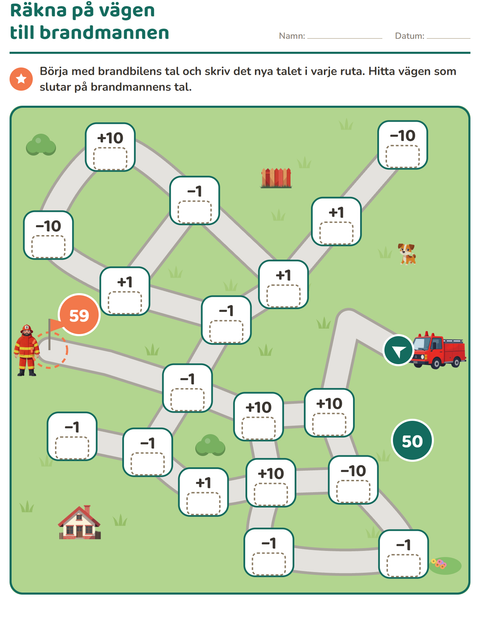 Förhandsvisning av Labyrintpyssel-arbetsblad för Årskurs 2