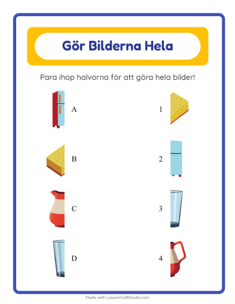 Förhandsvisning av Gör helheten med redskap – arbetsblad för förskolan