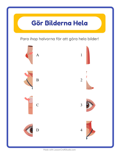 Gör helheten – Kroppsdelar