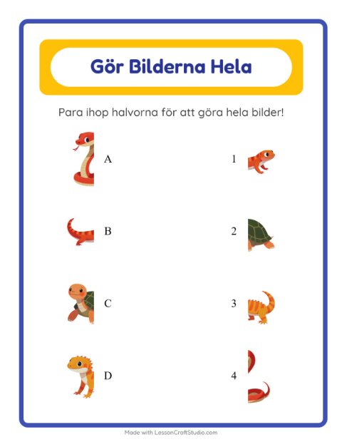 Gör helheten – Reptiler och groddjur
